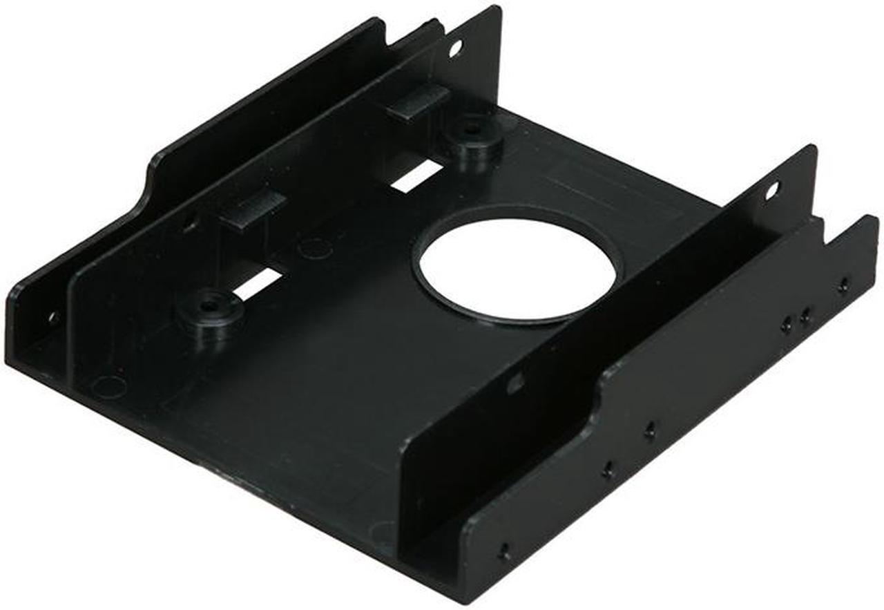 2 bay 2.5-Inch HDD/SSD to 3.5" Floppy Drive Bay Internal Hard Drive Adapter Plastic Mounting Bracket Converter Kit