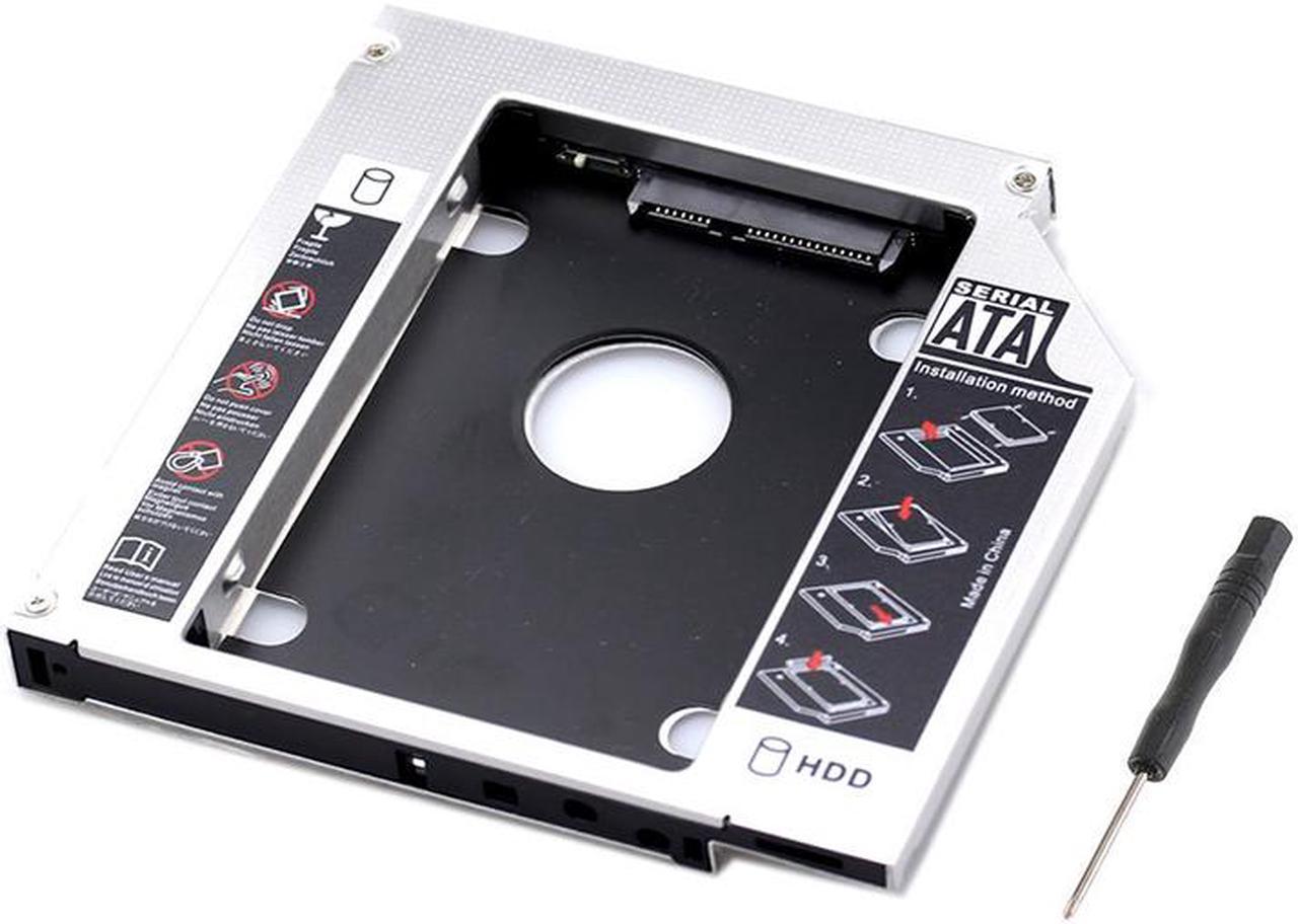 2.5 inches SATA 2nd HDD/SSD HARD DRIVE SATA to SATA caddy Tray for 12.7mm Laptop Universal CD/DVD-ROM Optical Bay Slot