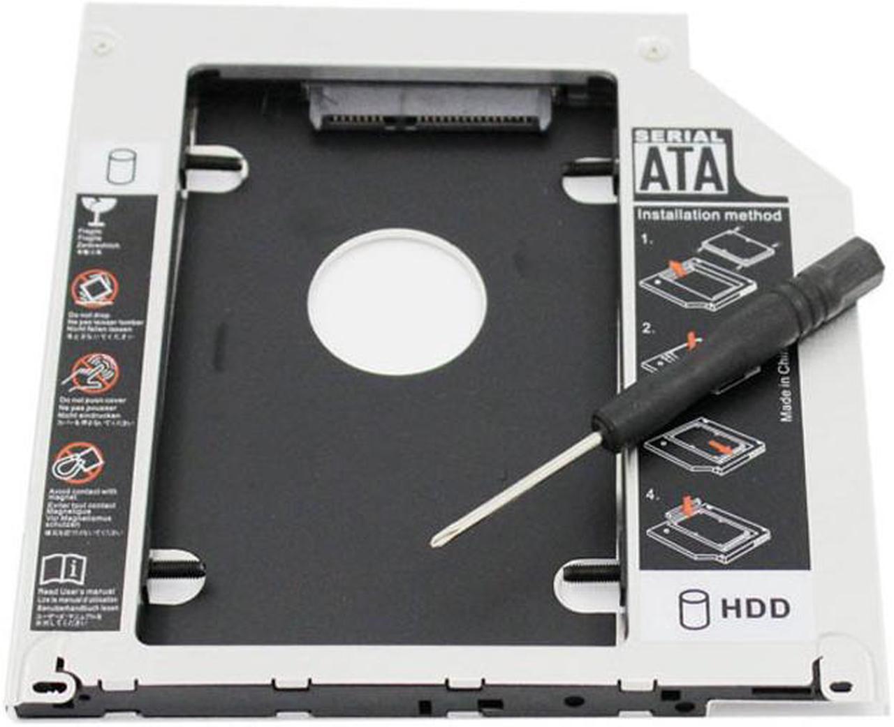 2.5 inches SATA 2nd HDD/SSD HARD DRIVE SATA to SATA caddy Tray for Apple MacBook / MacBook Pro 13 15 17 CD/DVD-ROM Optical Bay