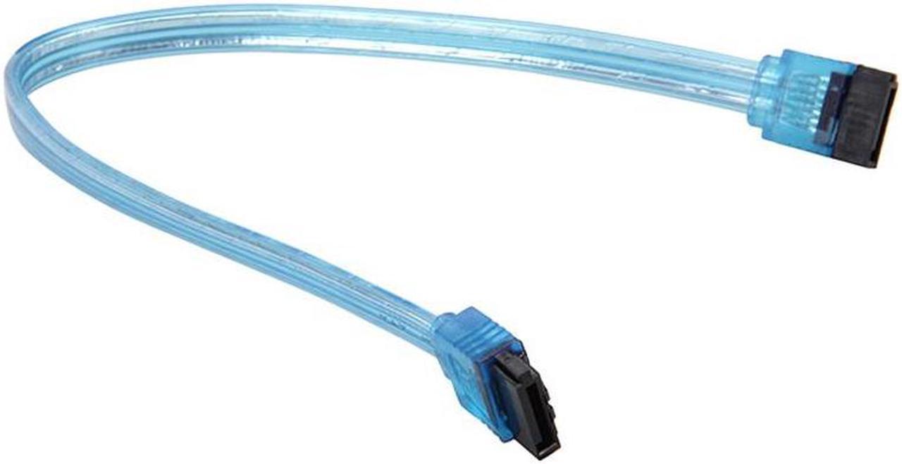 10 inch SATA3 SATA III 6Gb/s Serial ATA DATA cable w/ latch Locking for Hard Drive Disk HDD / SSD - UV Blue