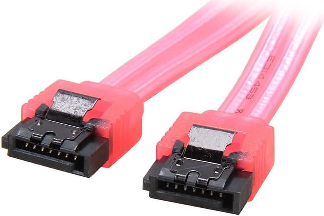Alt view image 2 of 2 - 6 inch SATA3 SATA III 6Gb/s Serial ATA DATA cable w/ latch Locking for Hard Drive Disk HDD / SSD - UV  Red