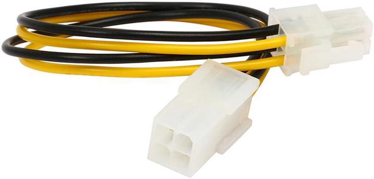 4Pin CPU Power Extension Cable - PSU CPU to Motherboard ATX 12V P4 4-Pin Male to Female Power Extender Cord - 8 Inches