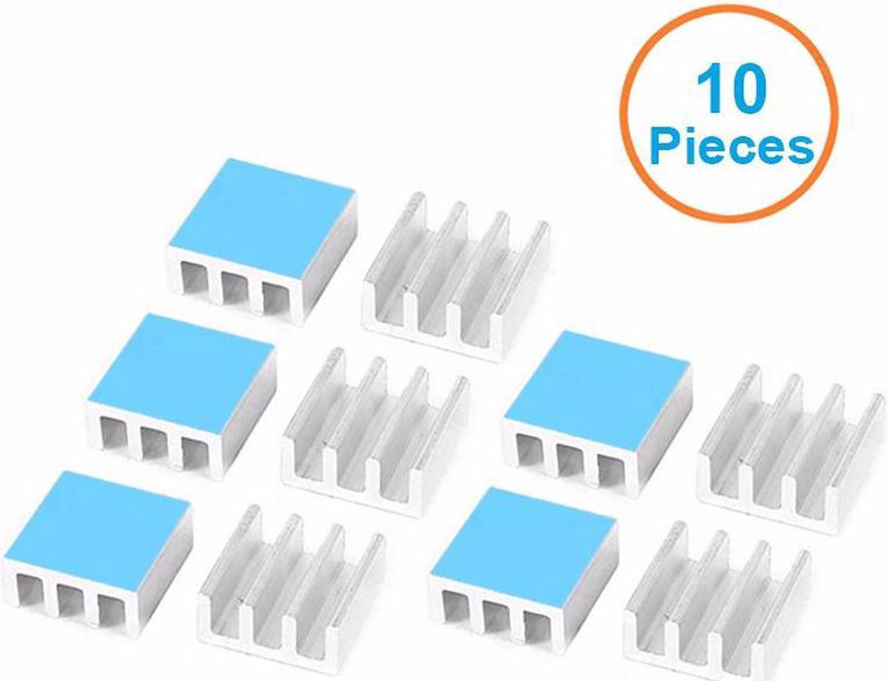 10pcs/lot Aluminum Heatsink11x11x5mm with 3M 8810 Thermally Conductive Adhesive Tapes Electronic Chip Cooling Radiator Cooler