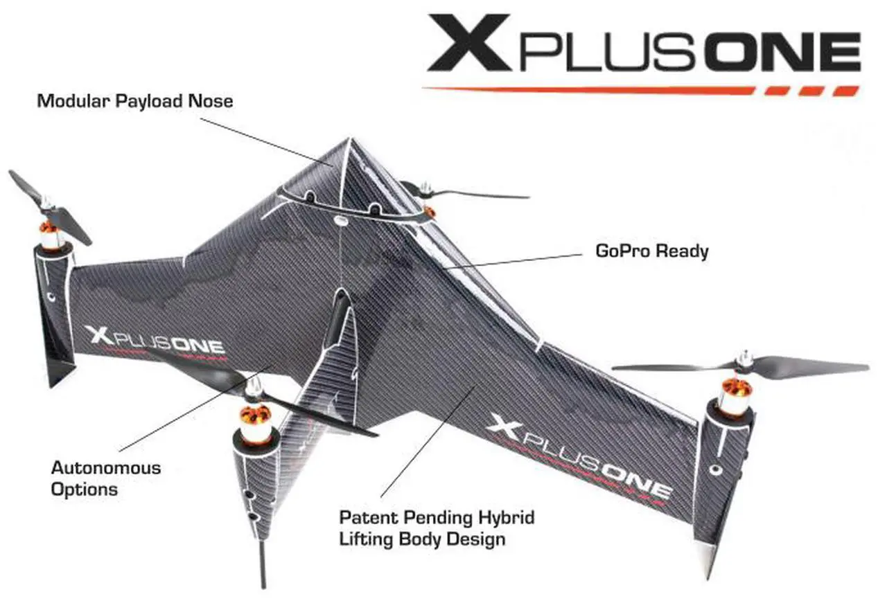 Alt view image 2 of 6 - Xcraft Carbon Skinned X PlusOne Platinum Quadcopter with FPV AT2-XP1-003-CB - Grey