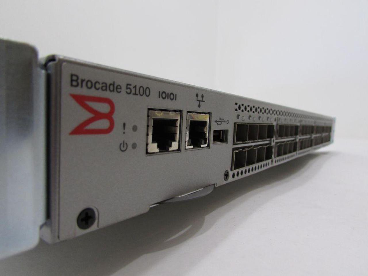 Brocade BR-5120-0008 Fibre Channel Switch w/ 24x 8GB SW SFP, Dual Power & Rails