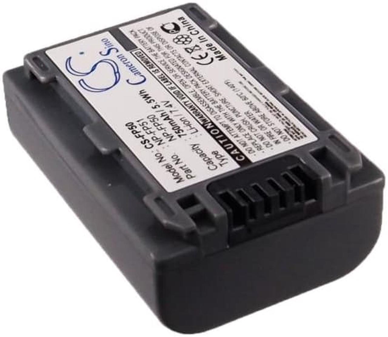 Alt view image 2 of 9 - 750mAh Battery For SONY NP-FP50, NP-FP30, NP-FP51