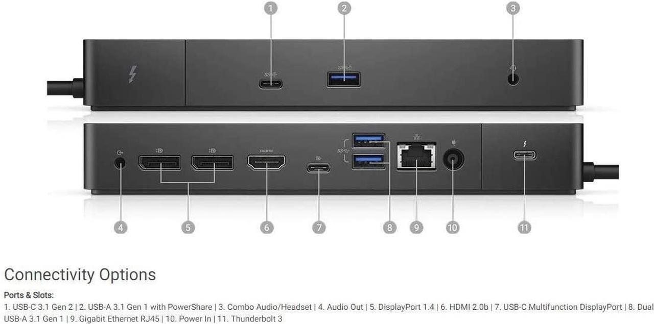 Alt view image 5 of 7 - Dell WD19TB  Thunderbolt Docking Station - 180W AC Power Adapter