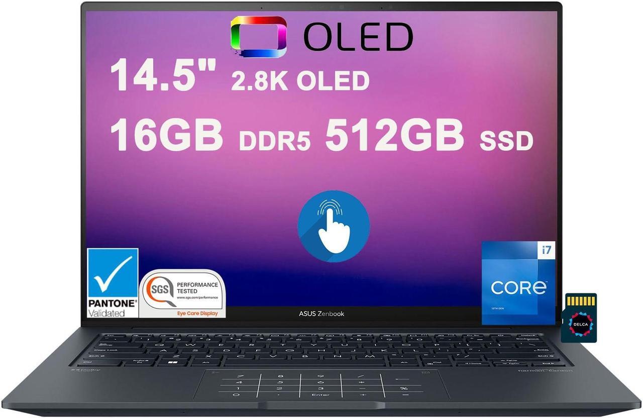 Alt view image 5 of 10 - ASUS - Zenbook 14.5" 2.8K OLED Touch Laptop - Intel Evo Platform - 13th Gen Core i7 Processor with 16GB Memory - 512GB SSD - Inkwell Gray Notebook Q420VA-EVO.I7512