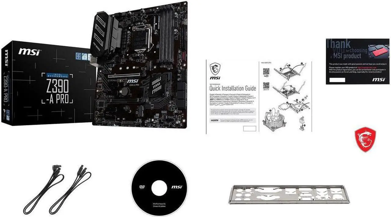 Alt view image 3 of 19 - [OB-NA] MSI Z390-A PRO LGA 1151 (300 Series) Intel Z390 SATA 6Gb/s ATX Intel Mobo