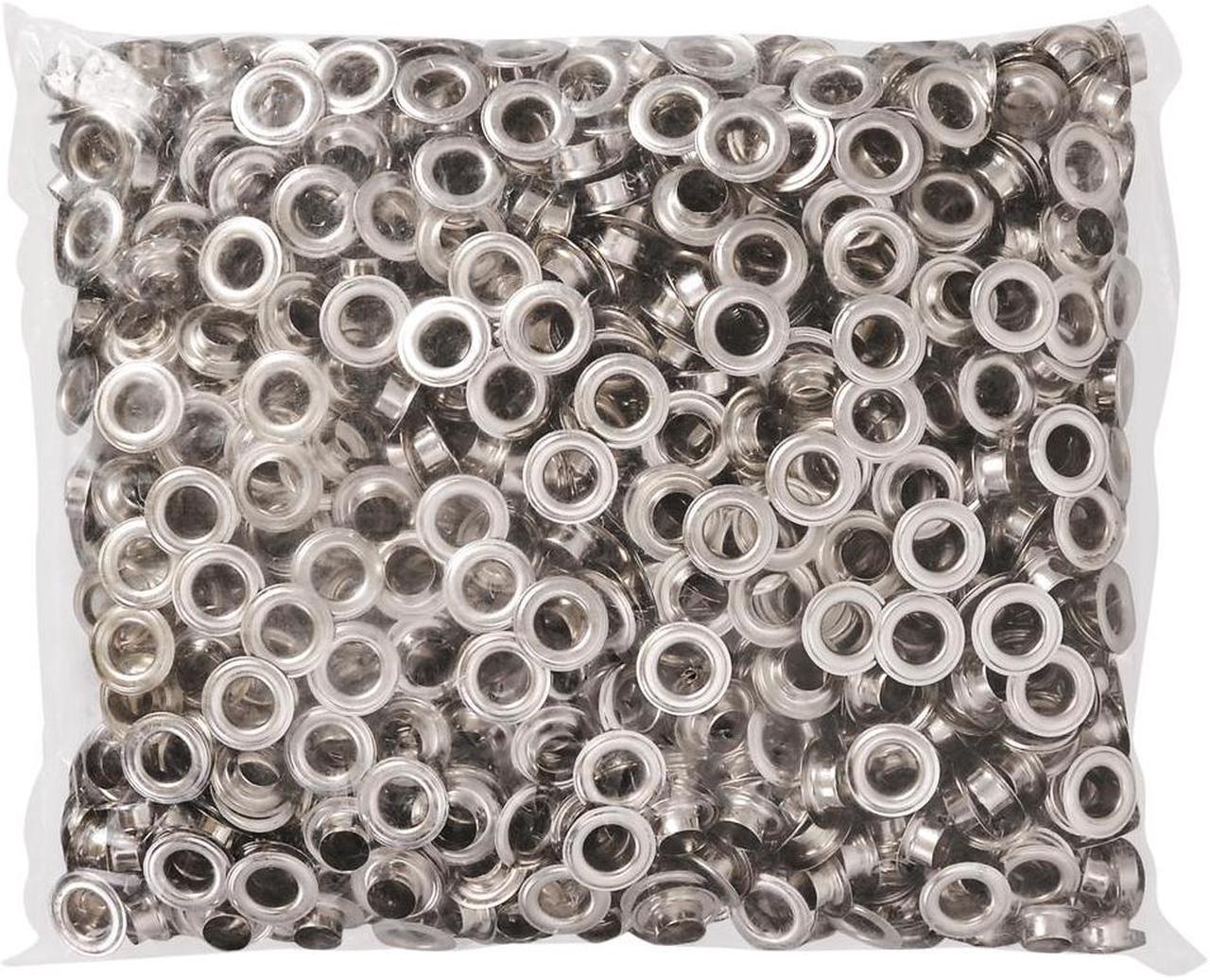 1000pcs  #4 1/2" Grommet Machine Grommets & Washers Nickel Eyelets Banner Tool