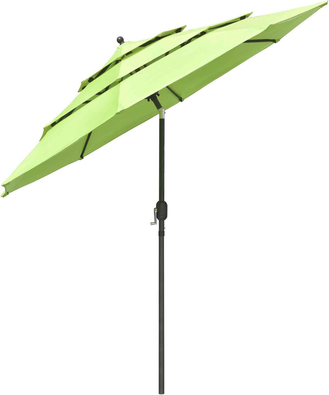 Yescom 9 Ft 3 Tier Patio Umbrella with Crank Handle Push to Tilt Aluminum Market Yard