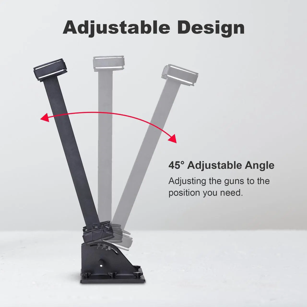 Alt view image 3 of 7 - Yescom Golf Cart Gun Rack Stand up Gun Holder Stand Club Car EZGO Yamaha Quick Release