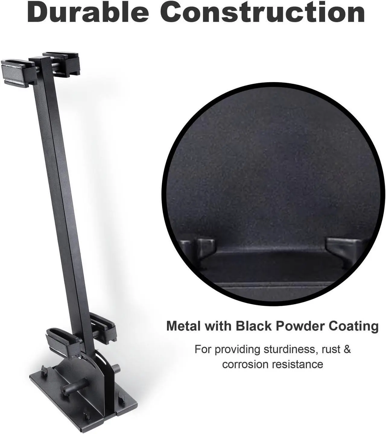 Alt view image 5 of 7 - Yescom Golf Cart Gun Rack Stand up Gun Holder Stand Club Car EZGO Yamaha Quick Release