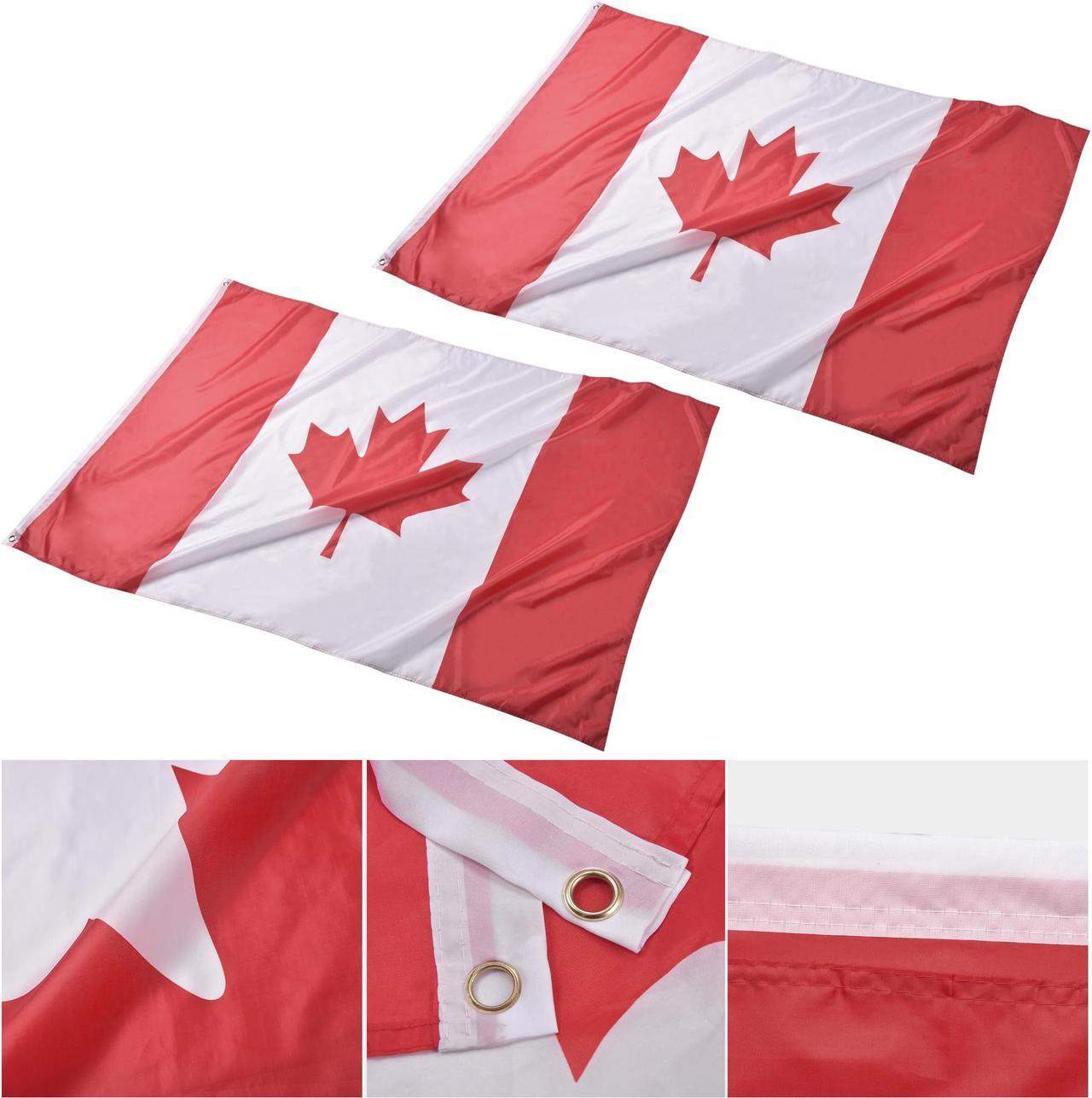 Yescom 4x6 Ft Canada Flag Polyester Vivid Color Fade Resistance Outdoor Club 2 Pack