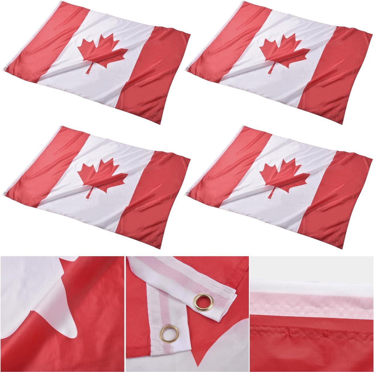 Yescom 4x6 Ft Canada Flag Polyester Vivid Color Fade Resistance Outdoor Club 4 Pack