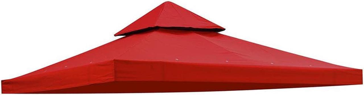 Yescom 8'x8' UV30+ Gazebo Canopy Replacement Top Cover Red for Dual Tier Outdoor Patio Garden Tent Y0018T02