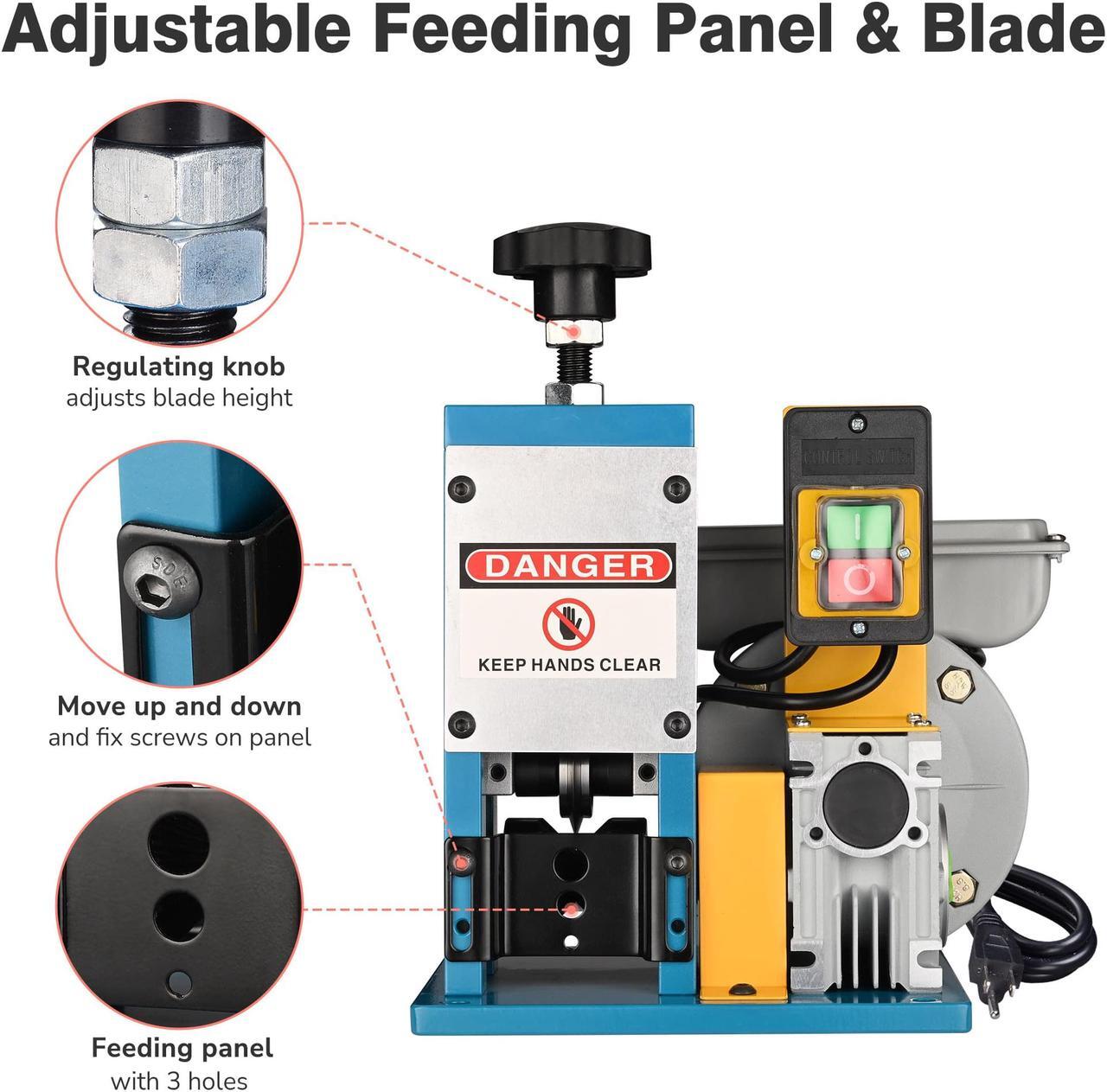 Alt view image 4 of 7 - 12" Powered Wire Stripping Machine Motorized Cable Stripper