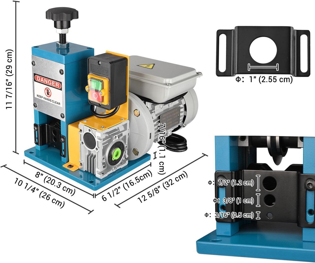 Alt view image 7 of 7 - 12" Powered Wire Stripping Machine Motorized Cable Stripper