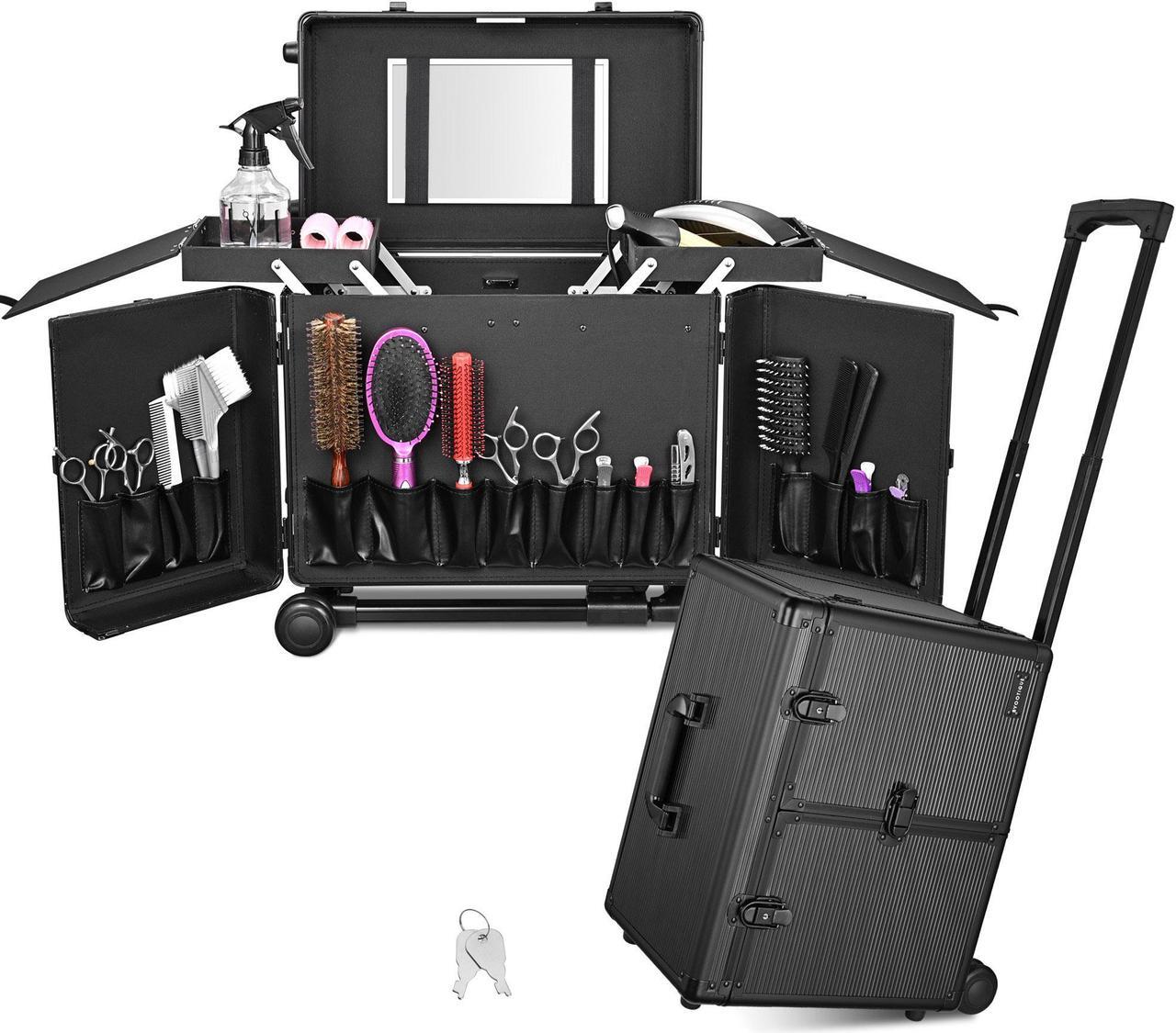 Main image of Byootique Professional Hair Stylist Rolling Tool Box Makeup Artist Train Case