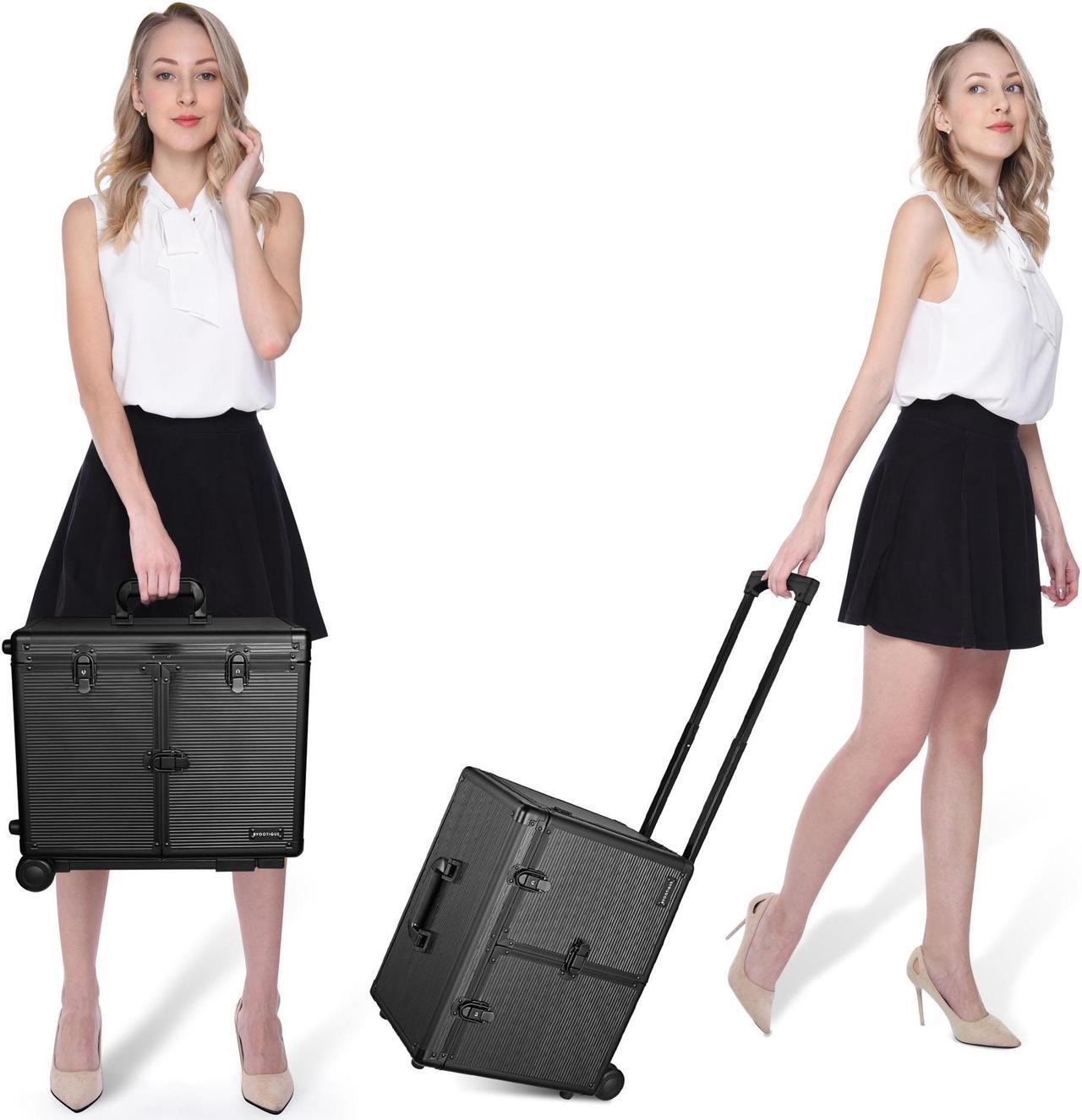 Alt view image 5 of 7 - Byootique Professional Hair Stylist Rolling Tool Box Makeup Artist Train Case