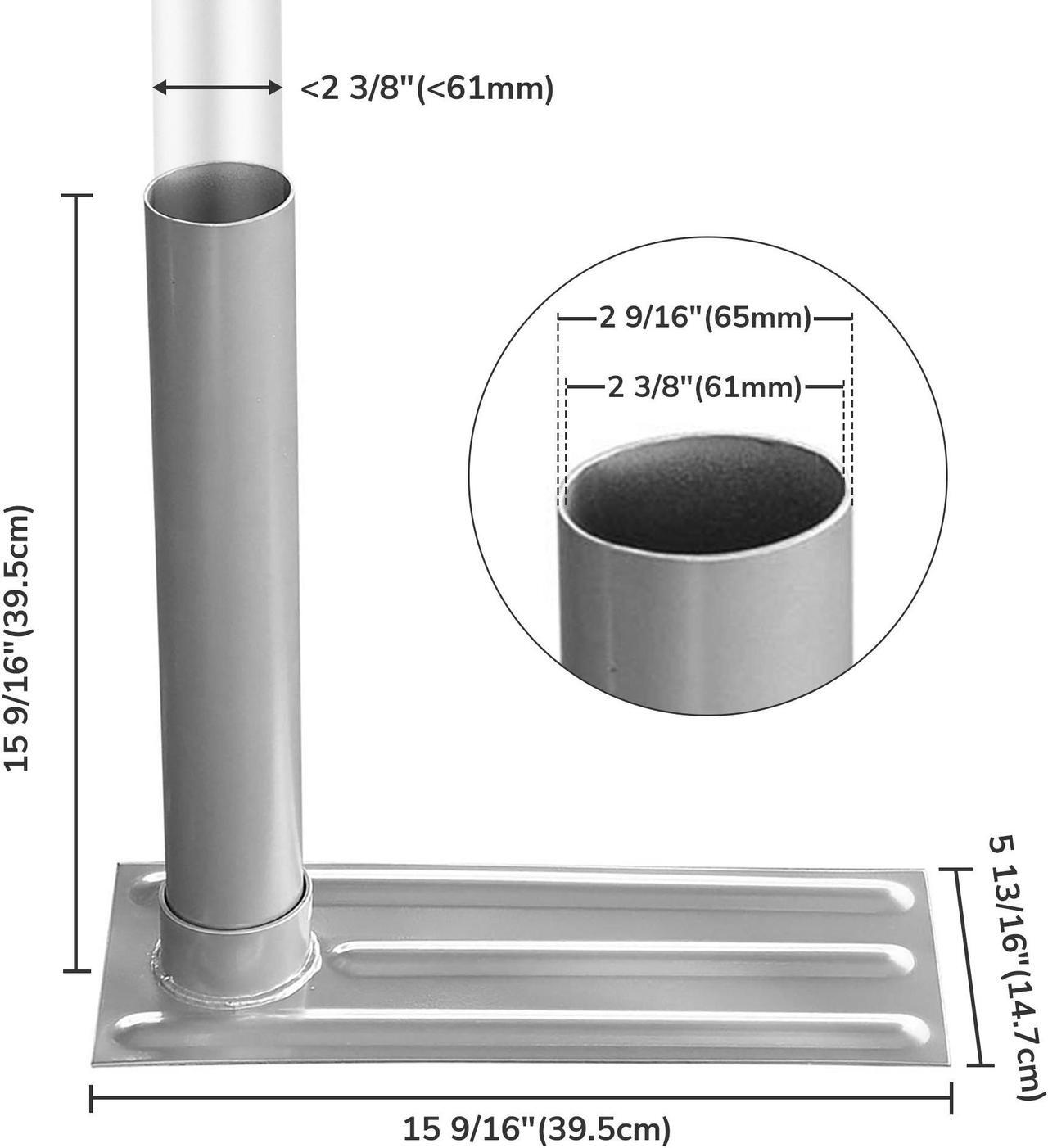 Alt view image 6 of 7 - Yescom 30ft Telescopic Lightweight Aluminum Flagpole Tire Mount Stand Kit 3'x5' US Flag Ball Pole Top