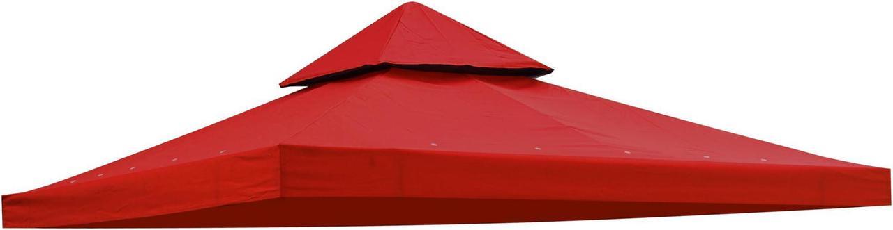 Yescom 10'x10' Gazebo Top Replacement for 2 Tier Outdoor Canopy Cover Patio Garden Yard Red Y00210T02