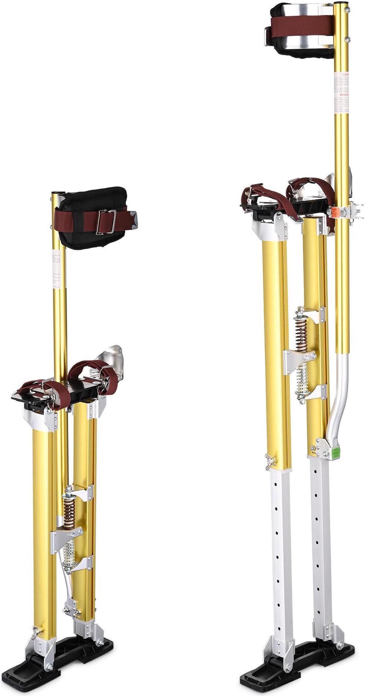 Yescom 24"-40" Drywall Stilts Adjustable Height with Protective Knee Pads Aluminum for Ceiling Painting Construction YES0537