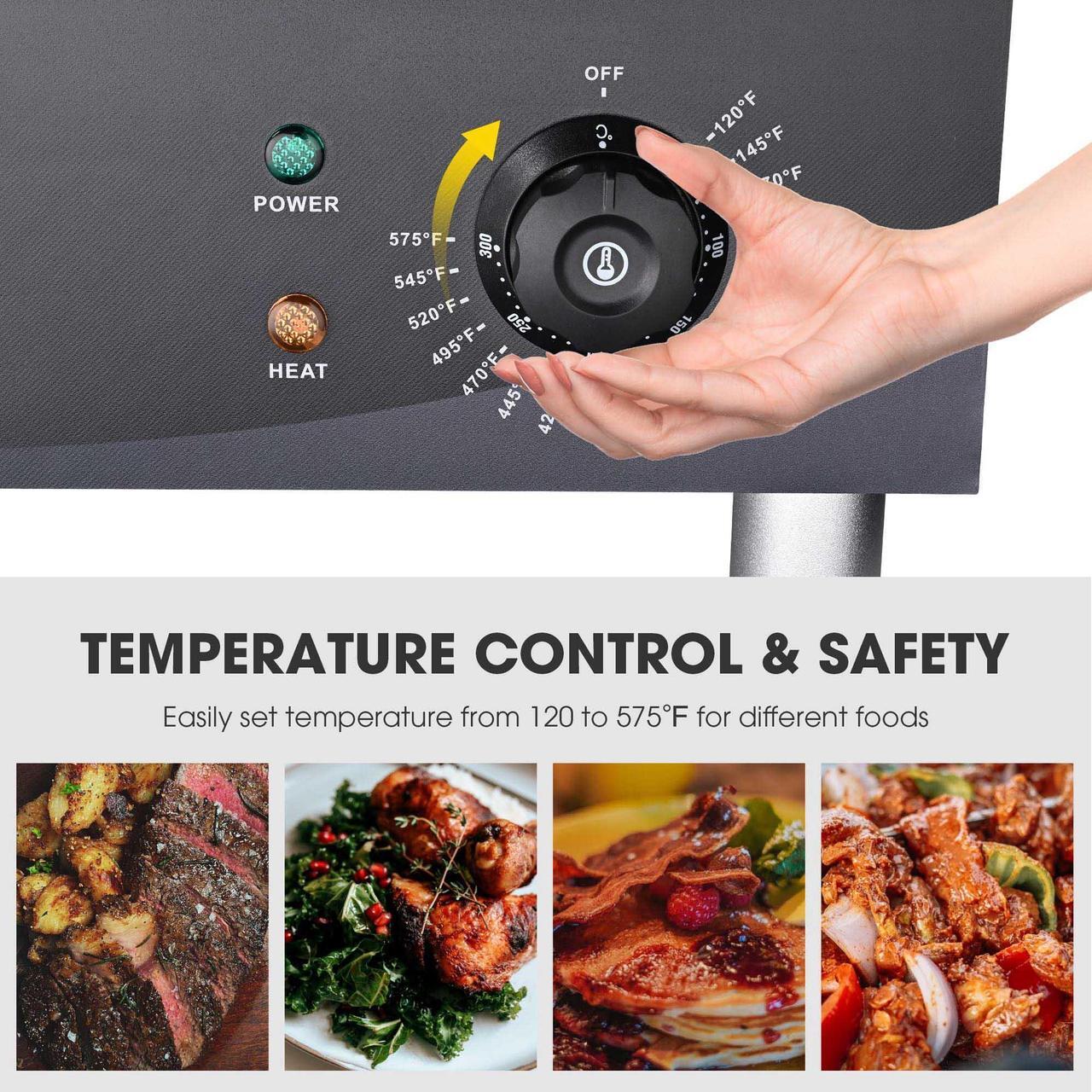 Alt view image 10 of 14 - 3500W 24" Electric Countertop Griddle Flat Top Commercial Restaurant BBQ Grill
