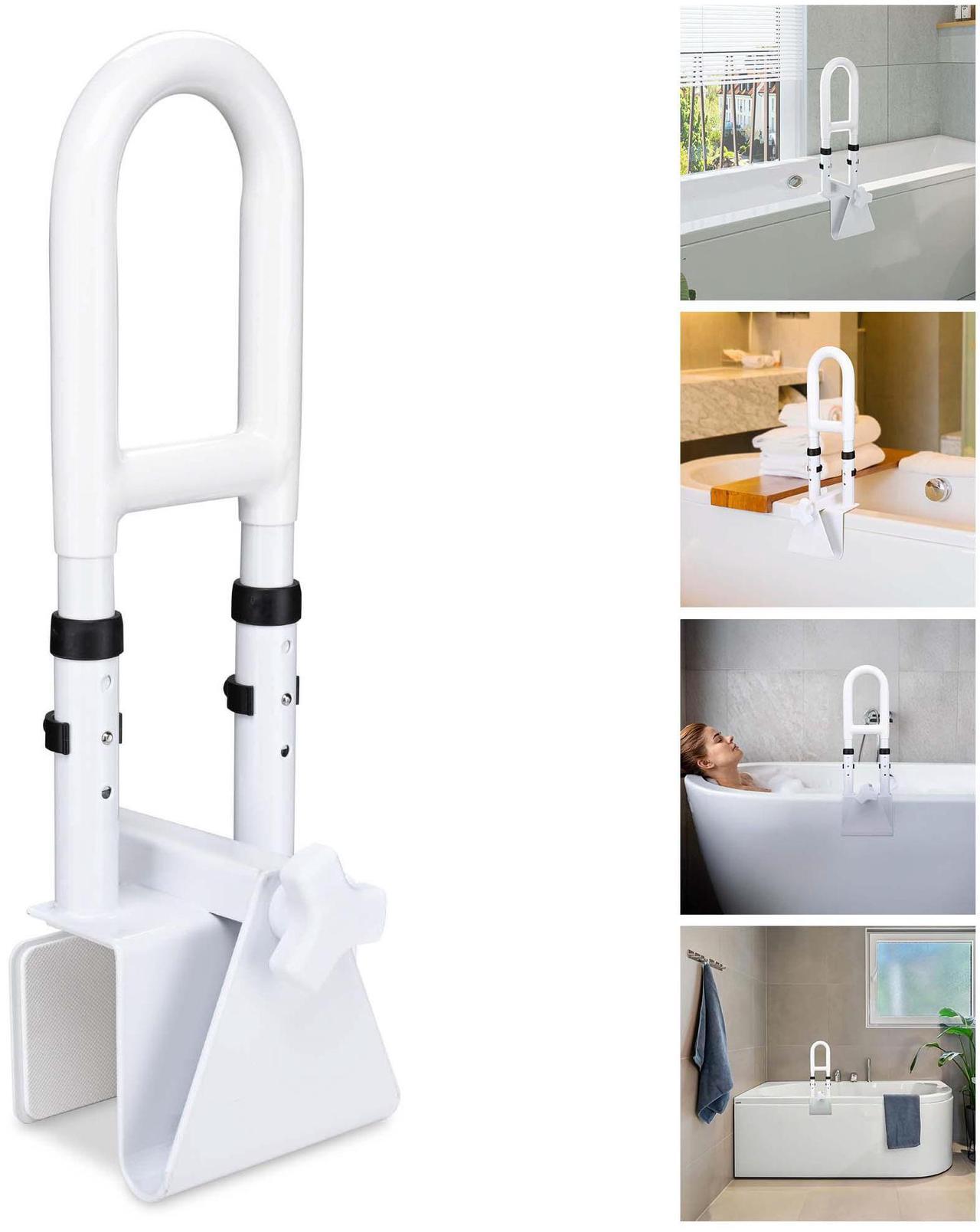 Main image of Yescom Bathtub Grab Bar Safety Rail Adjustable Shower Handle Locking Clamp 440Lbs
