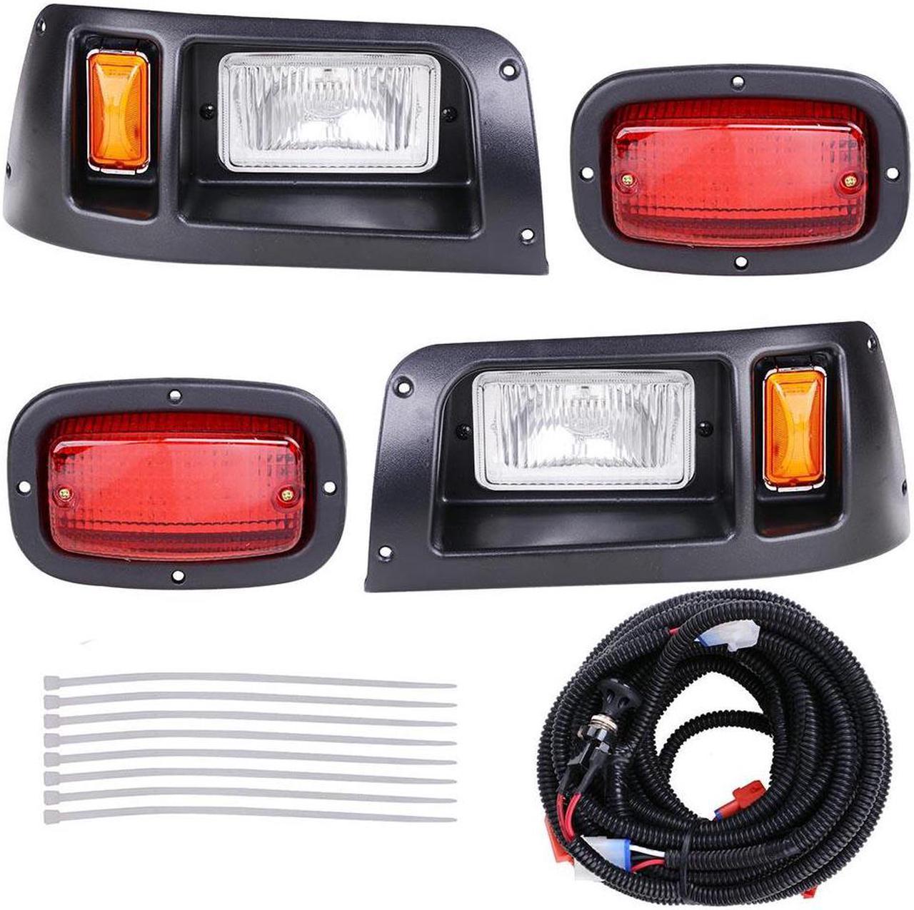 Yescom Halogen Headlights & LED Tail Lights Kit Fit Club Car DS 1993-UP Model Golf Cart