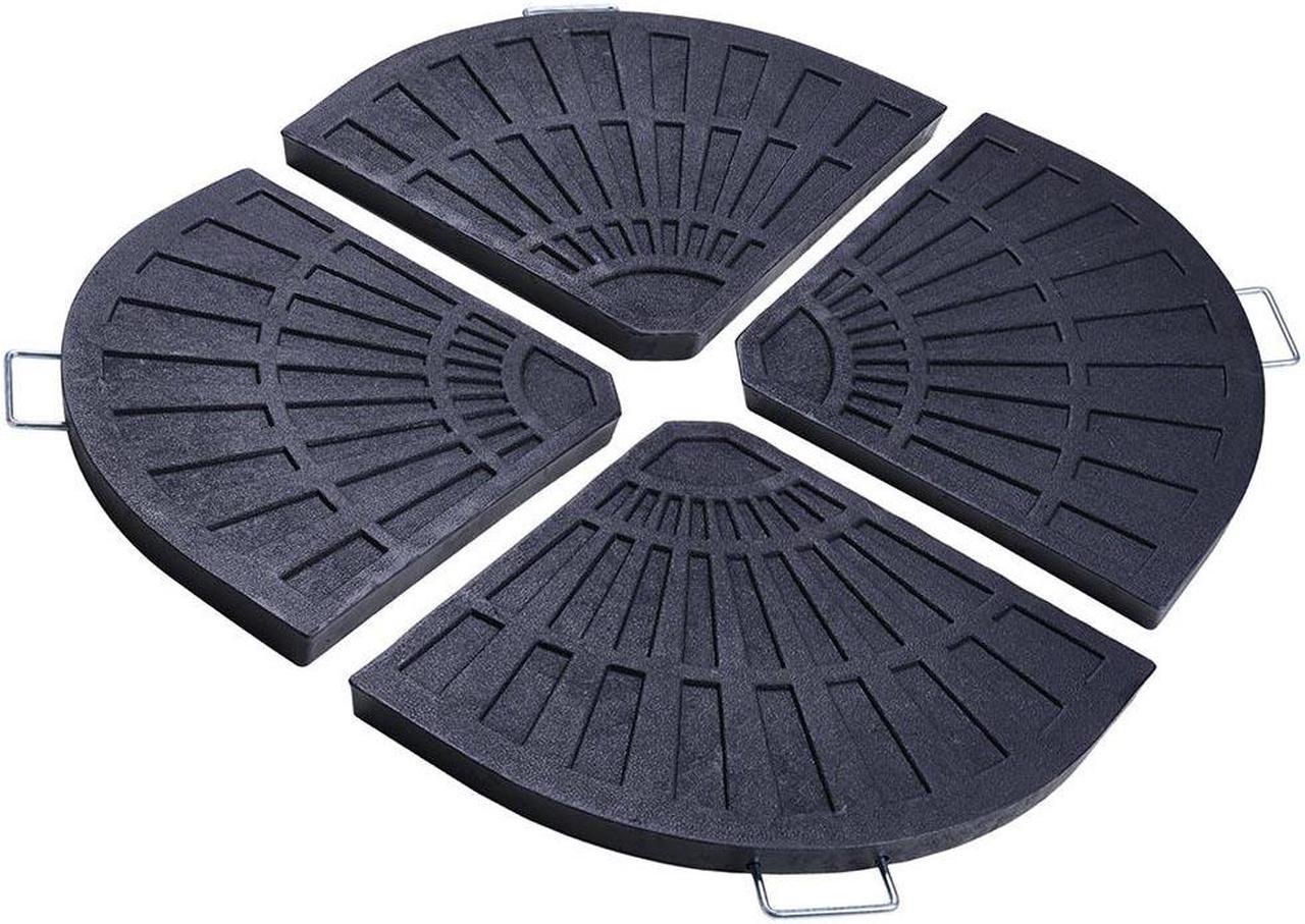 4 Pcs 26.5 lbs 19" Fan Shaped Resin Beton Base Stand Weight Outdoor Patio Offset Umbrella,YES0362