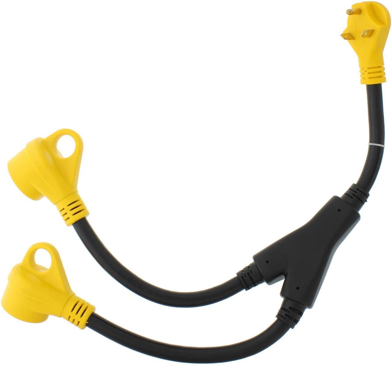 Alt view image 4 of 5 - ABN Plug Y Adapter (1) 30A Male to (2) 30A Female RV Generator Power Converter