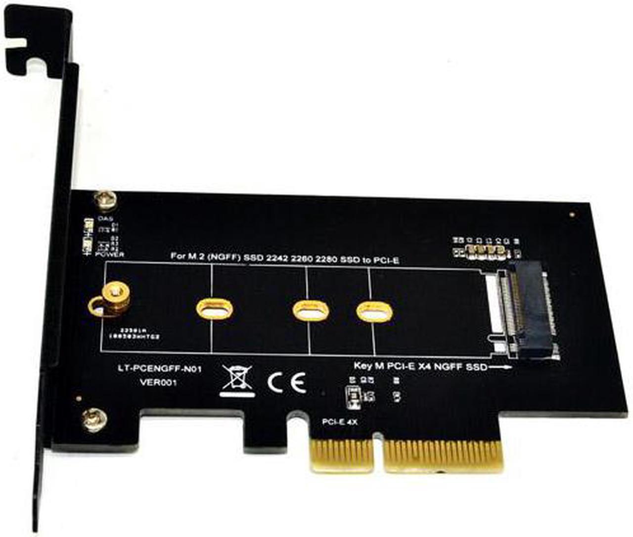 Alt view image 2 of 6 - NGFF M.2 to PCI-E 3.0 X4 Converter Card M2 PCIe NVMe SSD M Key Slot PCI-E M2 NVMe SSD Adapter Riser Card for 2230 2242 2260 2280