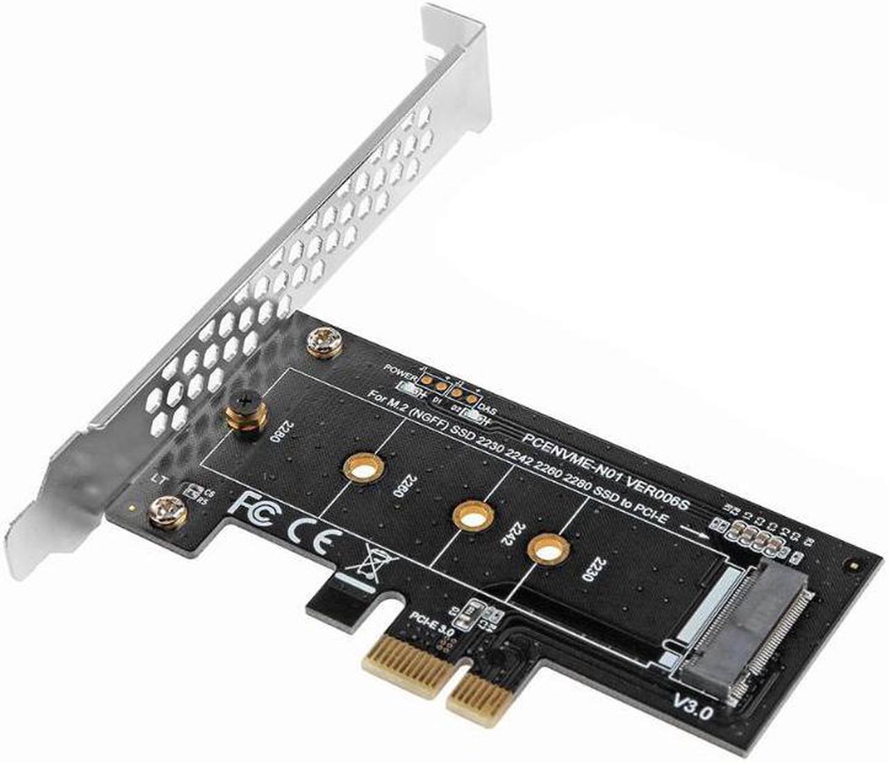 ALLOYSEED PCI-E PCI Express 3.0 X1 to NVME M.2 M KEY NGFF SSD pcie M2 riser card Adapter and Low profile brack