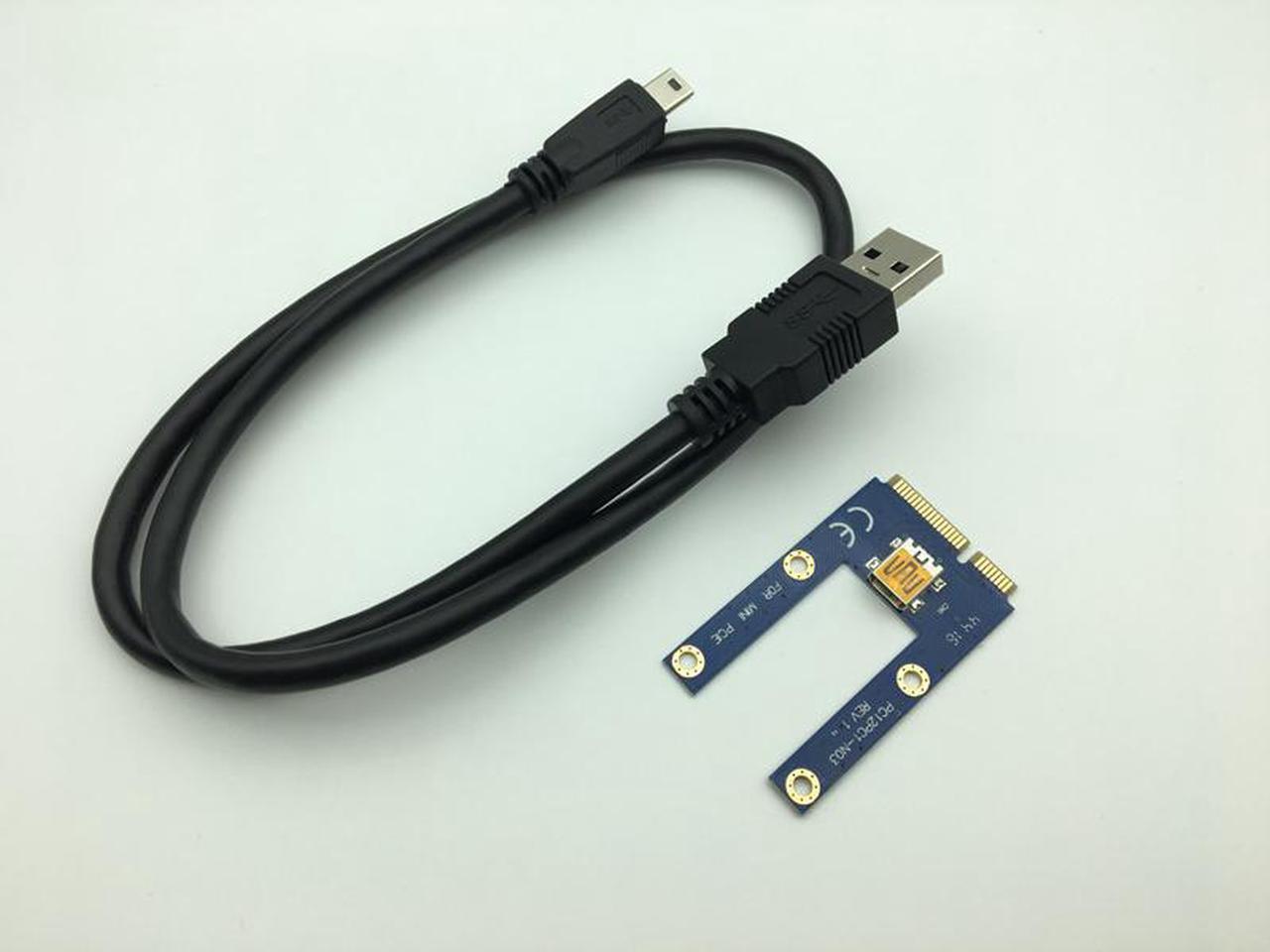 Mini PCIe Riser PCI Express 1x to 16x for Laptop External Graphics Card GDC Miner mini PCIe to PCI-e Extension Cable Riser Card