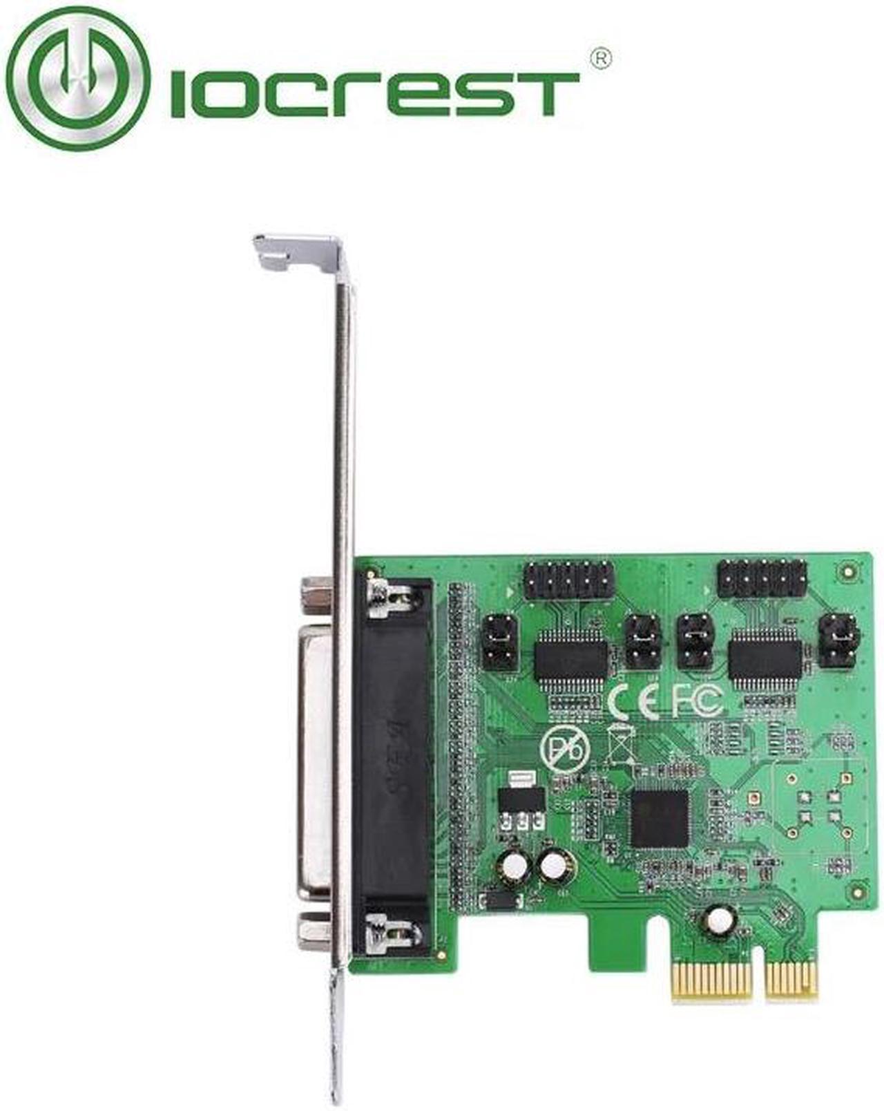 Alt view image 3 of 6 - IOCREST Asix 99100 Combo 2-port DB-9 Serial (RS-232) and 1-port DB-25 Parallel Printer (LPT1) PCI-e Controller Card