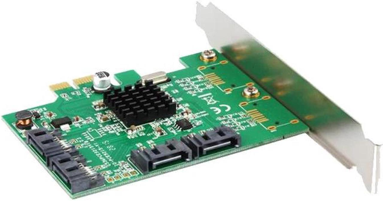 Alt view image 4 of 6 - PCI-e to SATA 3.0 4 Ports expansion Controller Card 6G SATA3.0 PCI express adapter with low profile bracket Marvell 88SE9215