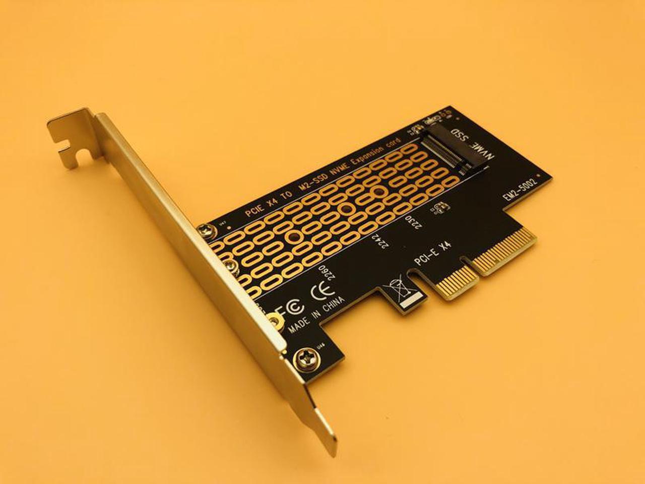 Alt view image 2 of 6 - PCIE M2 Riser Card PCI-E PCI Express 3.0 X4 to NVMe M.2 M KEY NGFF SSD Adapter Support 2230 2242 2260 2280 Size NVMe M.2 SSD