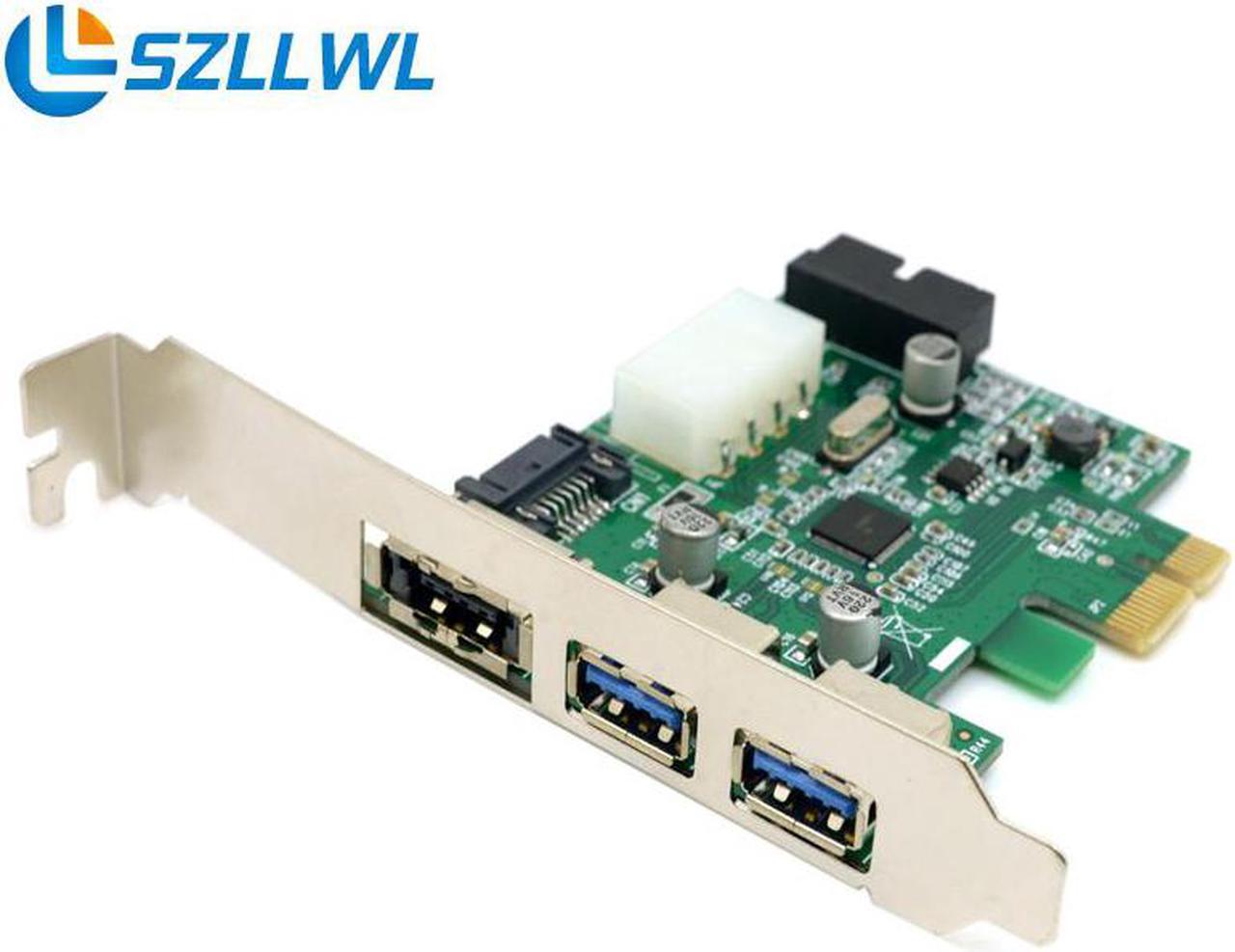 USB3.0 Expansion card PCI-E PCI express eSATA built-in 19 pin USB3.0 PCI-E riser adapter add on cards