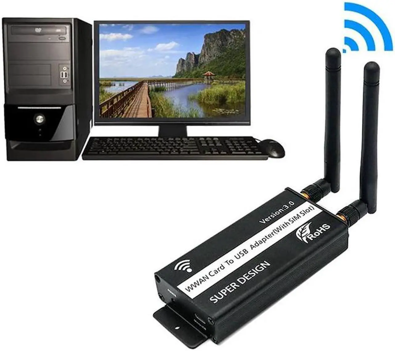 Alt view image 5 of 6 - Mini PCI E to USB Adapter With SIM card Slot for WWAN/LTE/GSM/HSP(3.5G)/GPS Module 3G/4G wireless Mini PCI-E Card to USB port