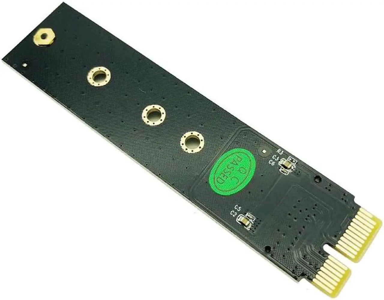 Alt view image 6 of 6 - PCI-E PCI Express 3.0 X1 to M.2 M KEY Interface NVMe SSD PCIE M.2 Riser Card Adapter Heatsink SSD 2230 2242 2260 2280 Full Speed