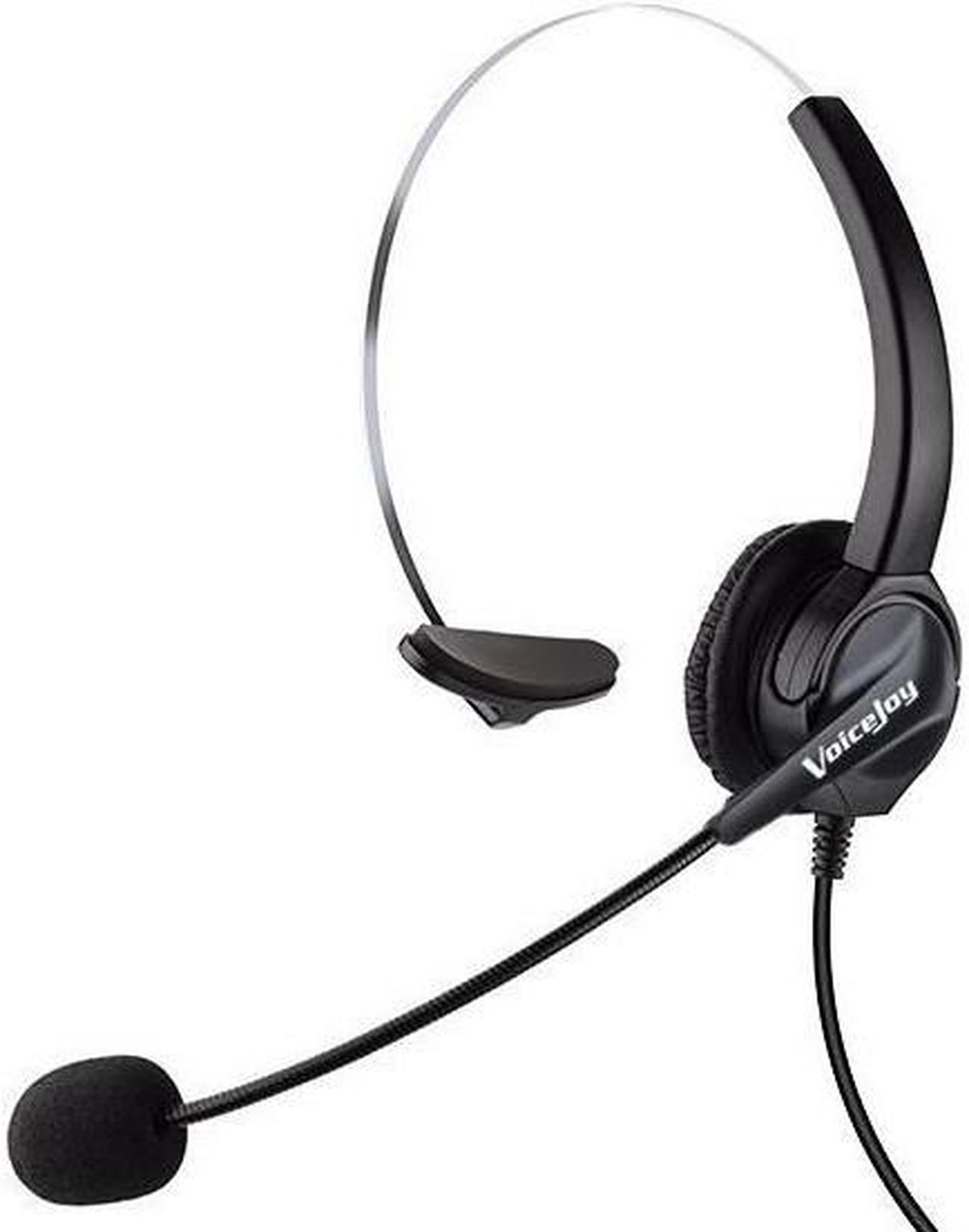 VoiceJoy Call center headset Telephone RJ9 plug headset ONLY for AVAYA Phone 1608 1616 9608 9610 9620 etc, Yealink Phones,etc