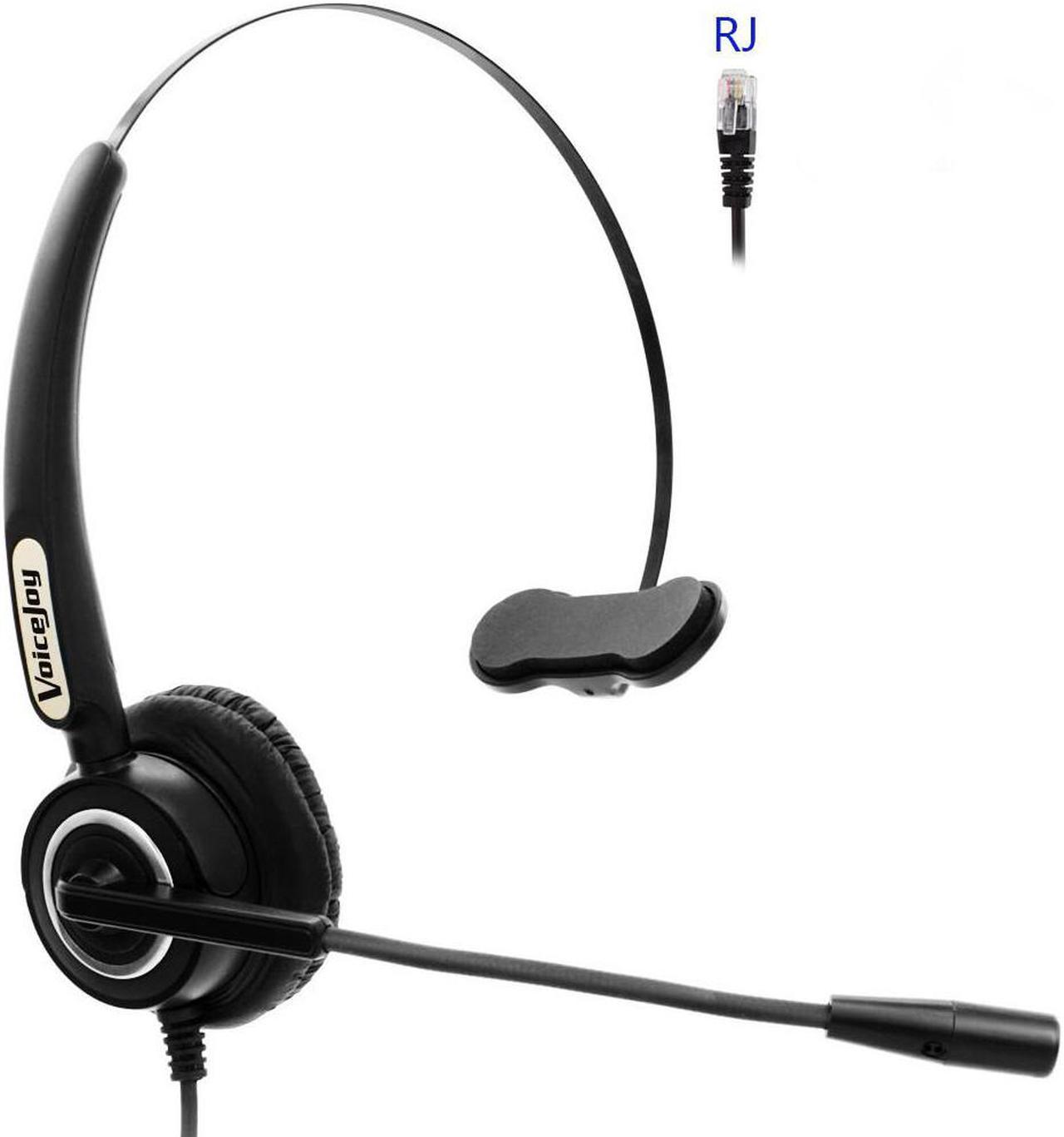 Monaural Noise Canceling office Headset with RJ9 /RJ11 plug telephone headset for call center office phones