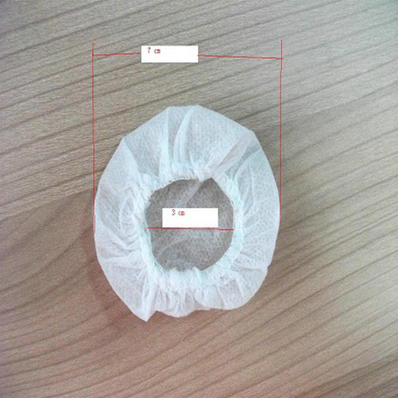 linhuipad 6-7cm White Non Woven Disposable Sanitary Headphone Cover ear cushion for call center headset 100pcs/lot