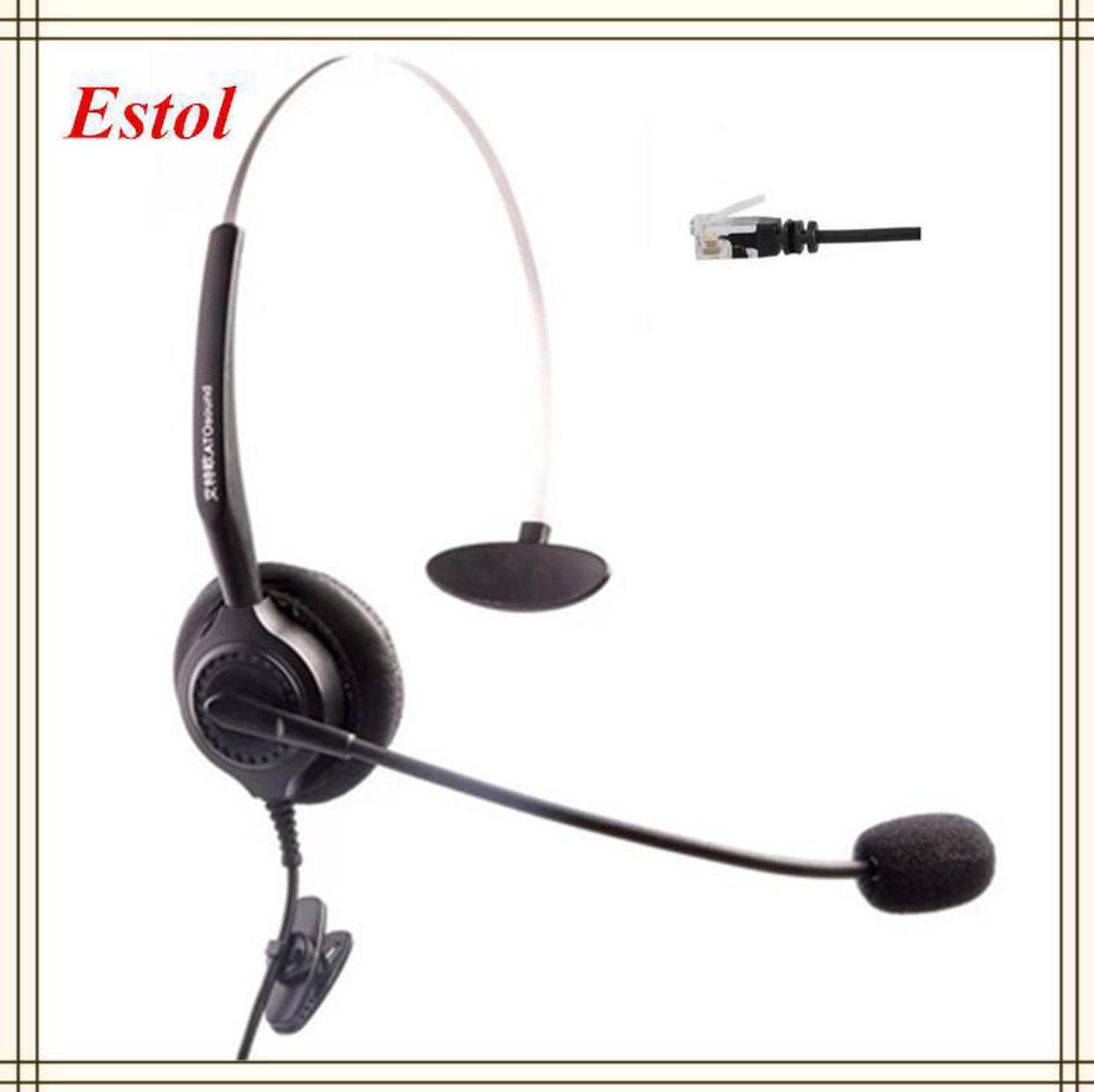 Mono monaural single ear headset rj9 plug headset foam ear pad call center earphone headphone training audio headset