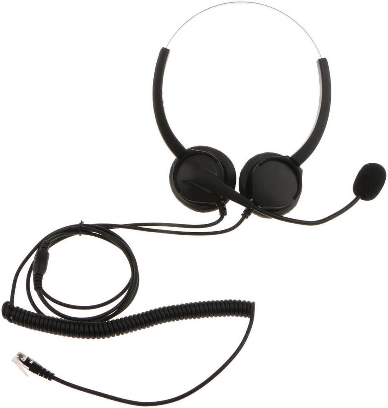 VD530D Hands- Corded Customer Service Call Center Headset Noise Cancelling with Microphone