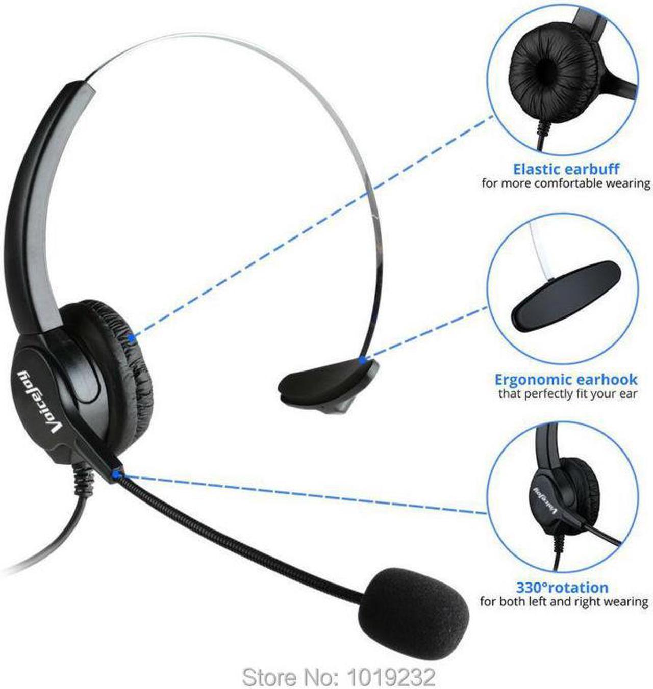 VoiceJoy RJ9 headset phone headset call center desk phone Headset Headphone With Microphone Earphone RJ9 plug