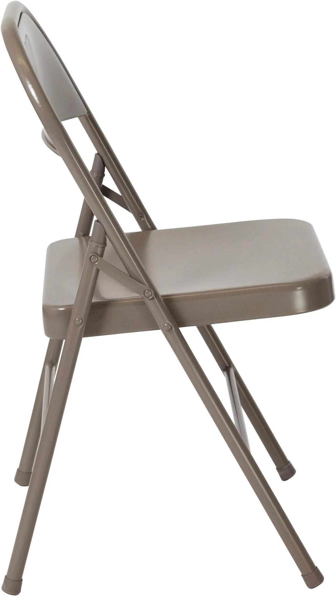 Alt view image 3 of 20 - HERCULES Series Double Braced Gray Metal Folding Chair