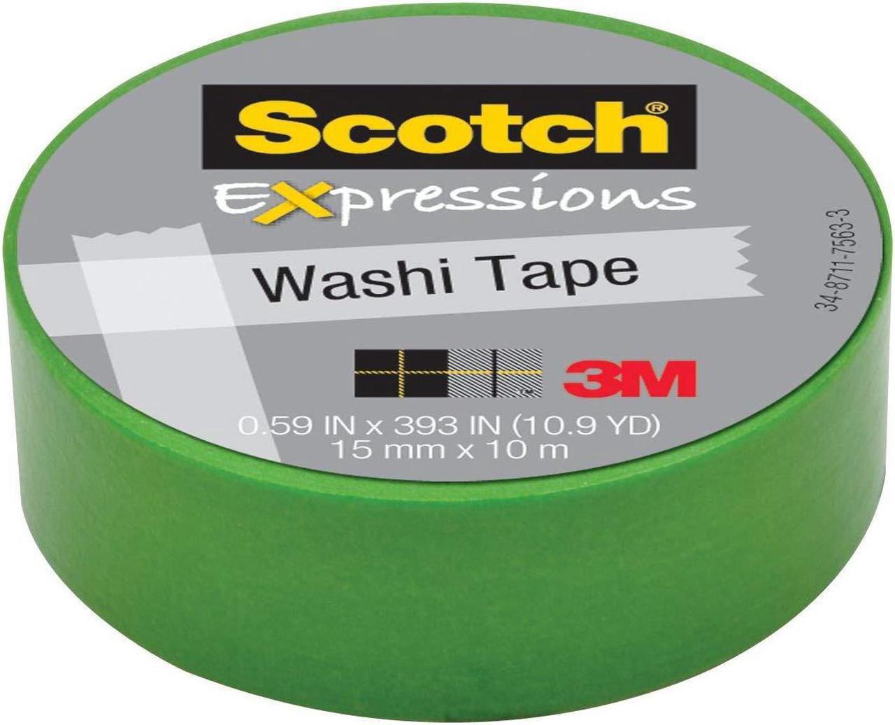 Alt view image 5 of 19 - 3M Scotch Expressions Washi Crafting Tape: 0.59 in. x 10-9/10 yds. (Green) - OEM