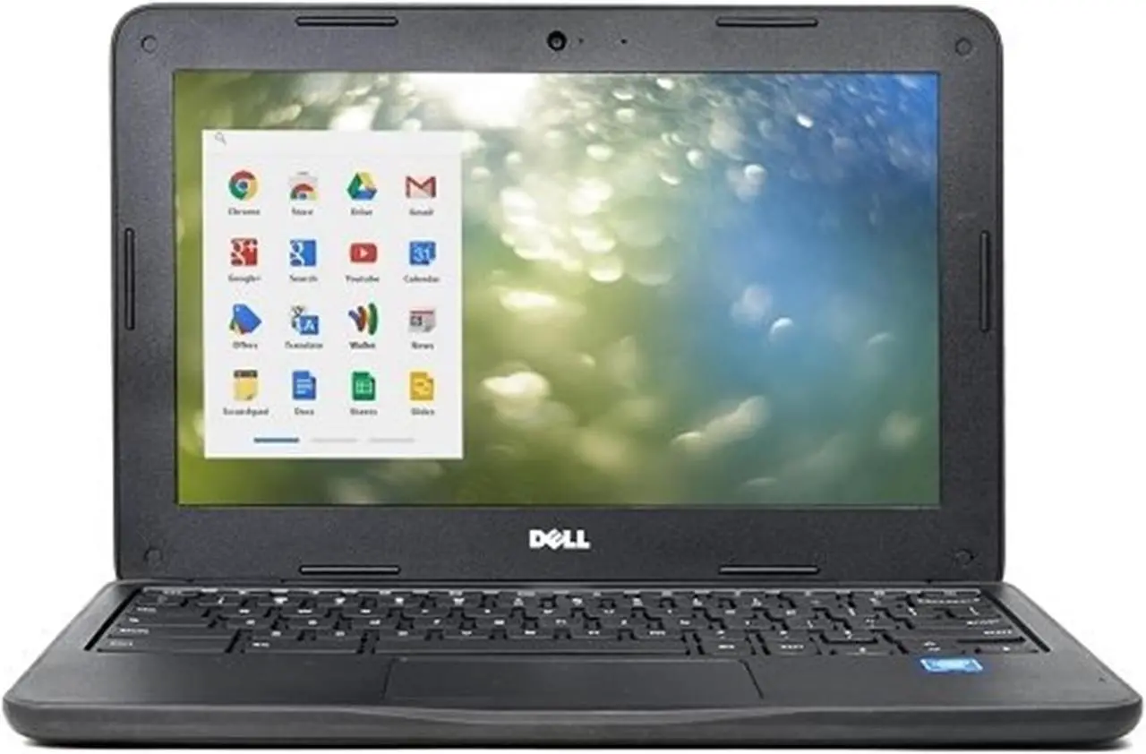 Main image of Dell Chromebook 3180 11.6" Touch 4GB 16GB eMMC Celeron® N3060 2.48GHz ChromeOS, Black